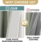 H.VERSAILTEX Linen Blackout Curtains Durable Thick Textured Linen Look 100% - Image 4