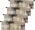 Emvency 4 Pack Valances Window Treatments, 52x18 Inch Rod Pocket Valances by Emvency