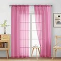 Sheer Curtains 84 Inches Long 2 Panels, Elegant Airy Transparent Light by Home