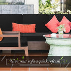 Newwiee Set of 4 Stretch Patio Cushion Covers Sofa Couch Seat Chair Slipcovers - Image 6