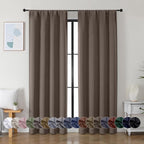 Simplebrand Ava Brown Blackout Curtains by Simplebrand