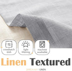 jinchan Linen Valance for Farmhouse Living Room Windows 16 Inch Gray Slubbed - Image 8