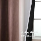 Estelar Textiler Brown and Greyish White Blackout Curtains 54 Inch Length - Image 5