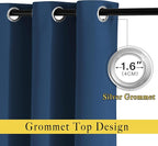 NICETOWN Blackout Living Room Curtains Extra Wide, Triple Weave Grommet Top - Image 2