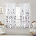 HOMEIDEAS Non-See-Through Dry Rose and White Privacy Sheer Curtains 52 X 63 by HOMEIDEAS