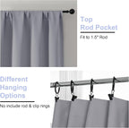 Simplebrand Ava Silver Grey Blackout Curtains - Image 4