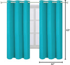 LEMOMO Teal/Turquoise Blackout Curtains/42 x 63 Inch Length Kids Curtains/Set - Image 10