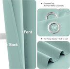 MIULEE Aqua Blackout Curtains for Bedroom Living Room 84 Inches Long 2 Panels - Image 4