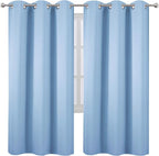 LEMOMO Sky Blue Thermal Blackout Curtains/42 x 72 Inch/Set of 2 Panels Room - Image 2
