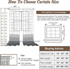 Chyhomenyc Sheer Valance Tiers Curtains 2 Panels, Elegant Light Filtering Rod - Image 6