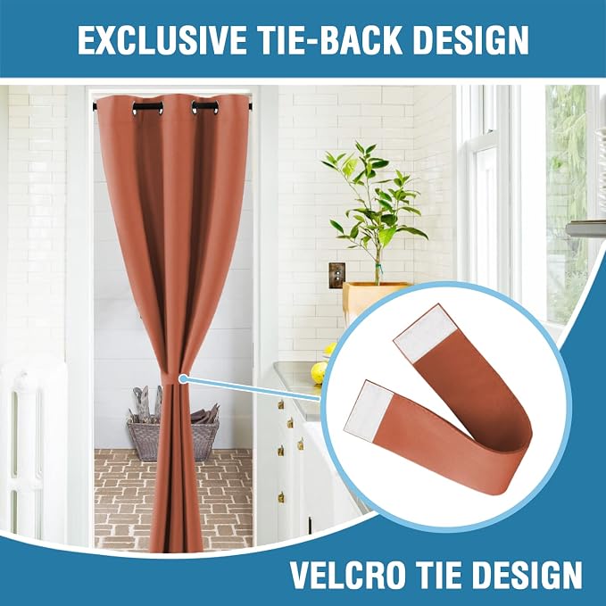 H.VERSAILTEX Doorway Curtain Blackout Closet Door Curtain Room Divider Window - Image 7
