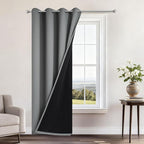 Yakamok 100% Blackout Curtains 96 Inches Long, 2 Thick Layers Heat and Full by Yakamok