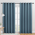NICETOWN Room Darkening Draperies Window Curtain Panels, Smoky Blue, 2 Panels by NICETOWN