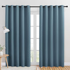 NICETOWN Room Darkening Draperies Window Curtain Panels, Smoky Blue, 2 Panels by NICETOWN