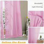 Gwine Sheer Curtains for Living Room 45 inch Length - Image 5