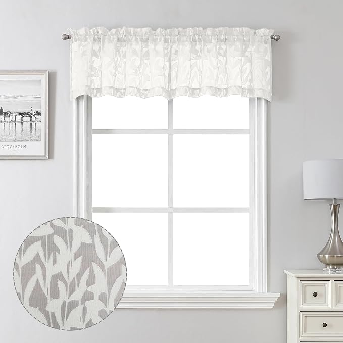 Lecloud Leia Sheer Ivory Window Curtains by Lecloud