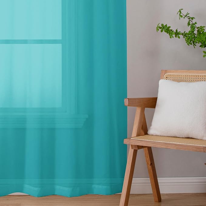 Chyhomenyc Turquoise Sheer Valances - Image 9