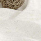 Linen Sheer Curtains 108 Inches Long Back Tab Rod Pocket 2 Panels Cream Semi - Image 5
