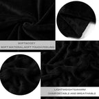 JIAHANNHA Flannel Fleece Blanket Queen Size Black 90x90 Inches, Super Soft - Image 4