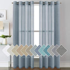 H.VERSAILTEX Linen Curtains Natural Linen Blended Curtain Panels by HVERSAILTEX
