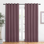 NICETOWN Room Darkening Draperies Window Curtain Panels, Dry Rose, 2 Panels by NICETOWN