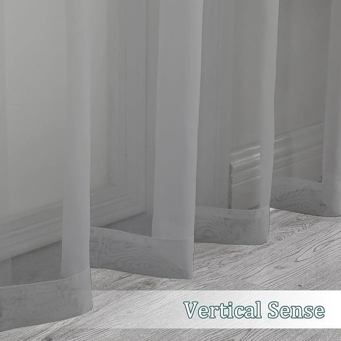 Chyhomenyc Charcoal Grey Sheer Valances - Image 2