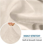 H.VERSAILTEX Velvet Stretch Individual Couch Cushion Cover Plush Cushion - Image 3