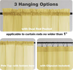 Chyhomenyc Mustard Yellow Sheer Valances - Image 2