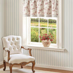 jinchan Linen Valance Curtains for Windows 16 Inch Christmas Decorations Floral - Image 4