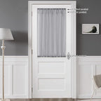 Chyhomenyc Sheer Window Curtains Tier 2 Pieces Set, 36 inch Length, Short - Image 3