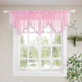 Molaxhome Swag Curtain 51 inch Length Rod Pocket Scalloped Curtain Valance by Molaxhome