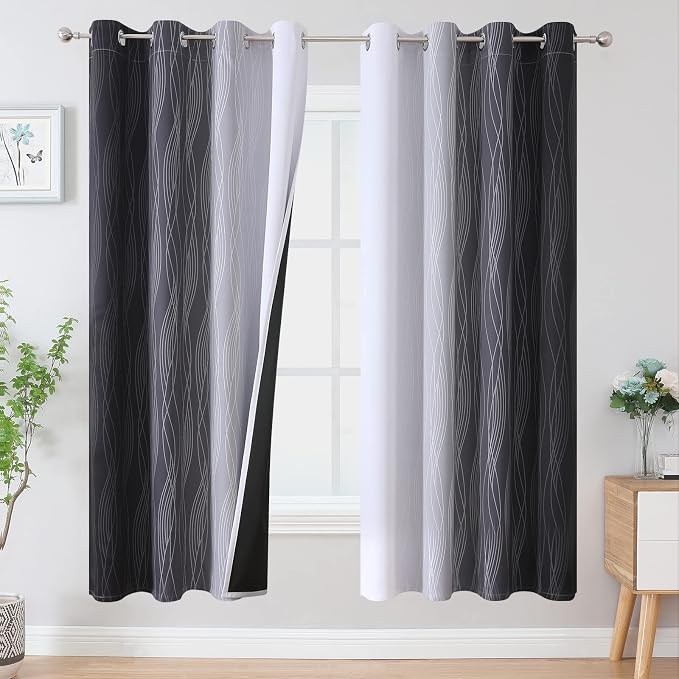 Estelar Textiler Full Room Darkening Blackout Curtains 72 Inch Length 2 Panels by ESTELARTEXTILER