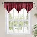 Molaxhome Swag Curtain 51 inch Length Rod Pocket Scalloped Curtain Valance by Molaxhome