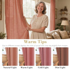 H.VERSAILTEX Linen Curtains Home Decorative Nickel Grommet Curtains Privacy - Image 3