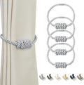 BEL AVENIR Magnetic Curtain Tiebacks, Decorative Drapery Holdbacks Modern Woven by BELAVENIR