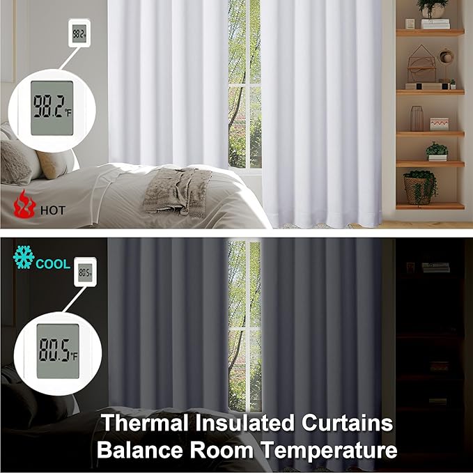 Simplebrand Pure White Light Filtering Curtains - Image 6