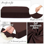 Newwiee 8Pcs Patio Cushion Covers Stretch Outdoor Cushion Cover Replacement - Image 3