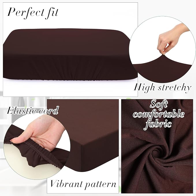 Newwiee 8Pcs Patio Cushion Covers Stretch Outdoor Cushion Cover Replacement - Image 3
