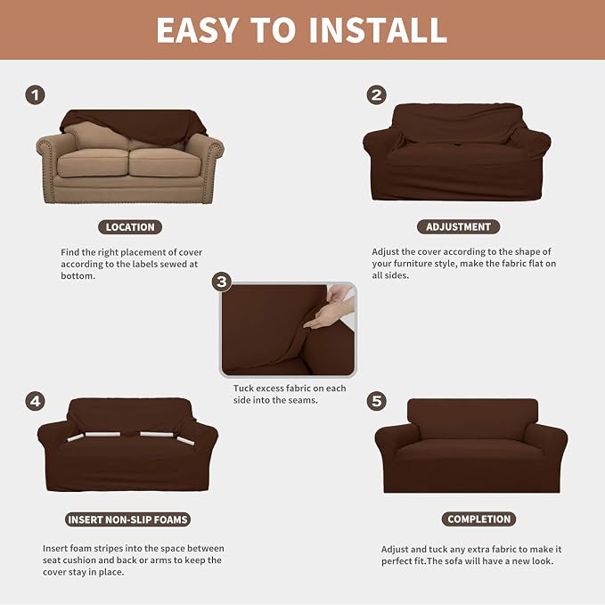 Easy-Going 100% Waterproof Chair Couch Cover, Dual Waterproof Sofa Cover - Image 5