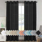 H.VERSAILTEX Linen Curtains Natural Blended Curtain Panels by HVERSAILTEX