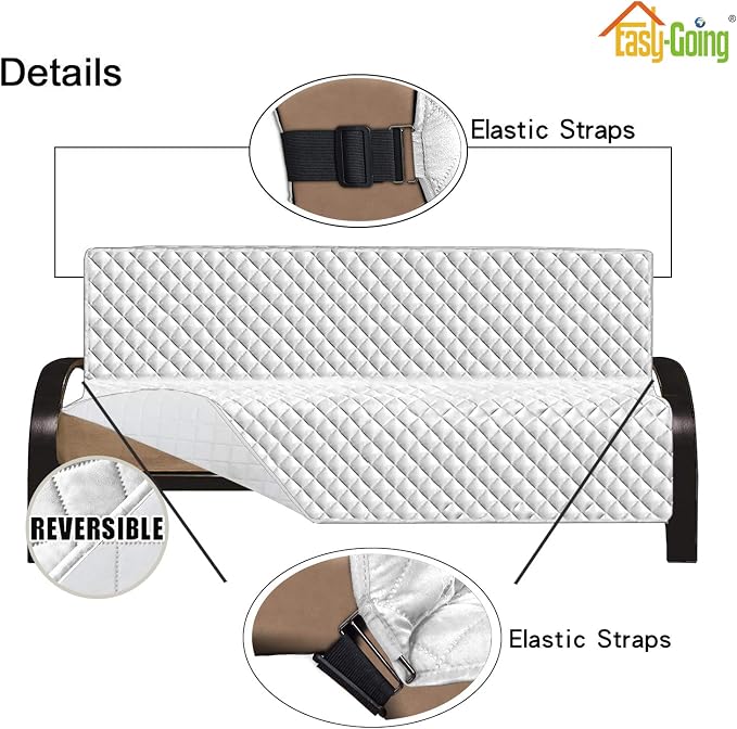 Easy-Going Futon Sofa Slipcover Reversible Sofa Cover Armless Cover Furniture - Image 4