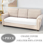 Couch Cushion Cover Chaise Lounge Cover Washable Separate Seat Chaise Couch - Image 3