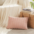 Fancy Homi 4 Packs Boho Pink Decorative Throw Pillow Covers 16x24 Inch - Image 2