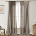 Taupe Linen Curtains 120 inches Long by Jolilight