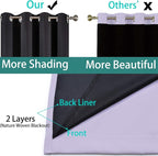Yakamok 2 Thick Layers Completely Blackout Window Treatment Thermal Insulated - Image 5