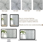Chyhomenyc Light Grey Sheer Curtains 63 Inch Length 2 Panels Set, Light - Image 7
