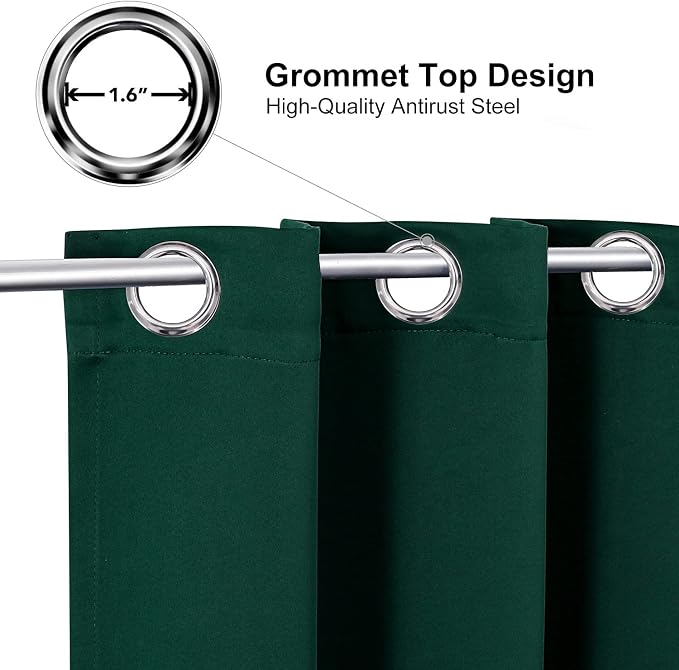 ChrisDowa Blackout Curtains 102 Inches Long 2 Panels Set - Image 2