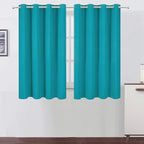 LEMOMO Teal Blackout Curtains/52 x 45 Inch Length Kids Curtains/Set of 2 Panels by Lemomo