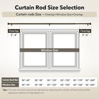 Extra Long Curtain Rods for Windows 32 to 240 Inch, 1 Inch Bronze Heavy Duty - Image 4