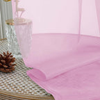 OWENIE Pink Sheer Curtains 120 Inches Long 2 Panels Set, Airy Lightweight Sheer - Image 6